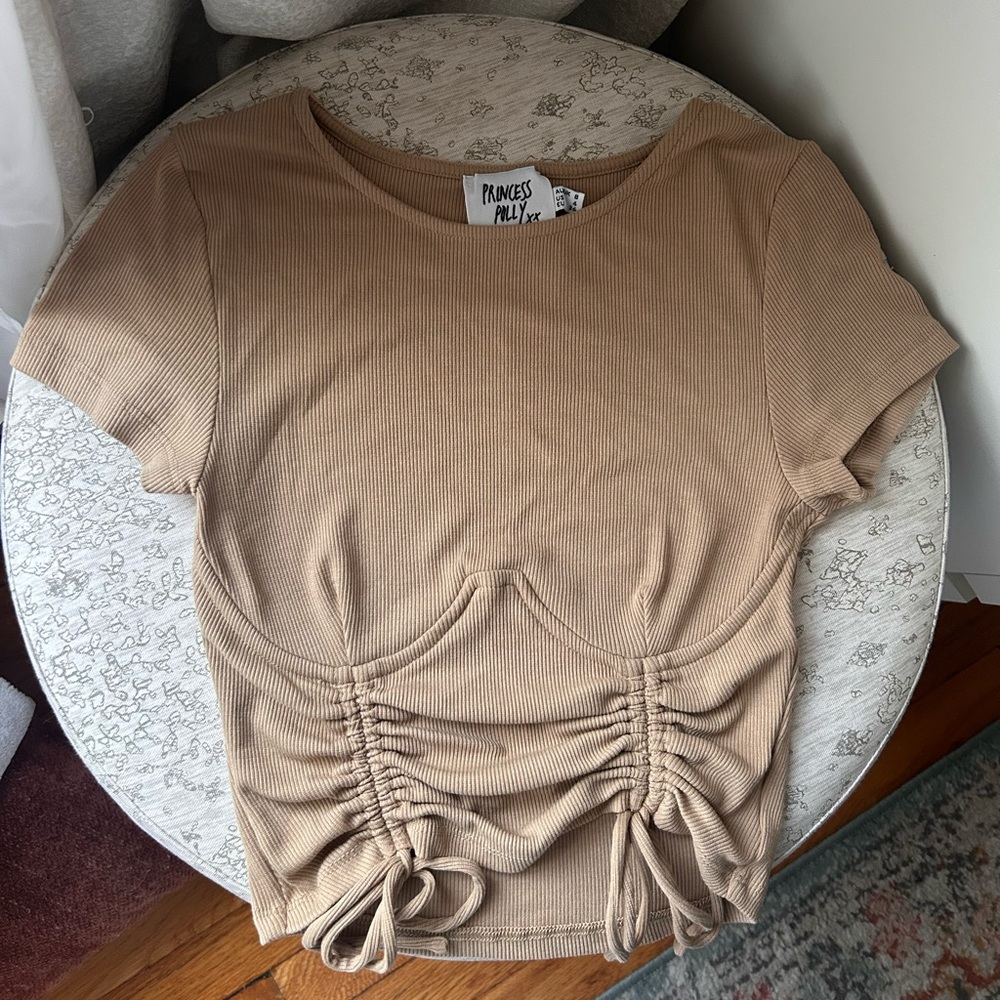 Princess Polly Ribbed Side Tie Top